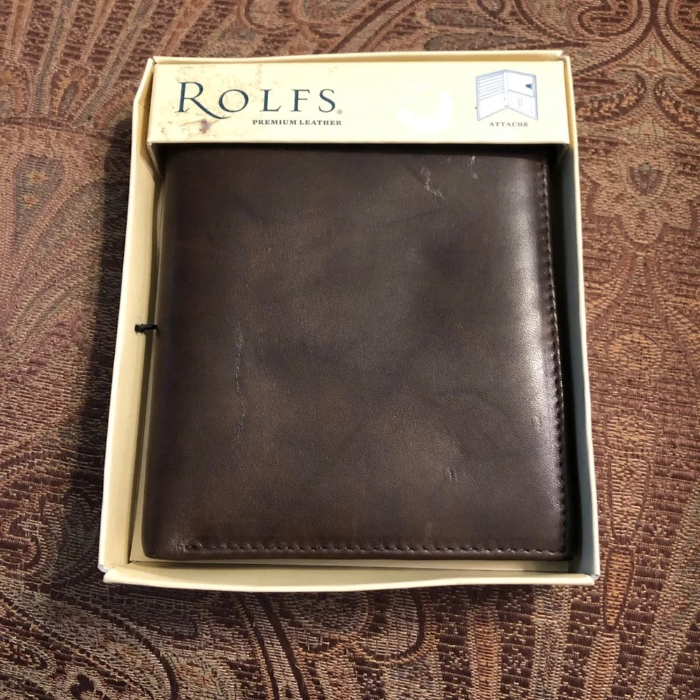 Rolfs Brown Leather Bifold Wallet